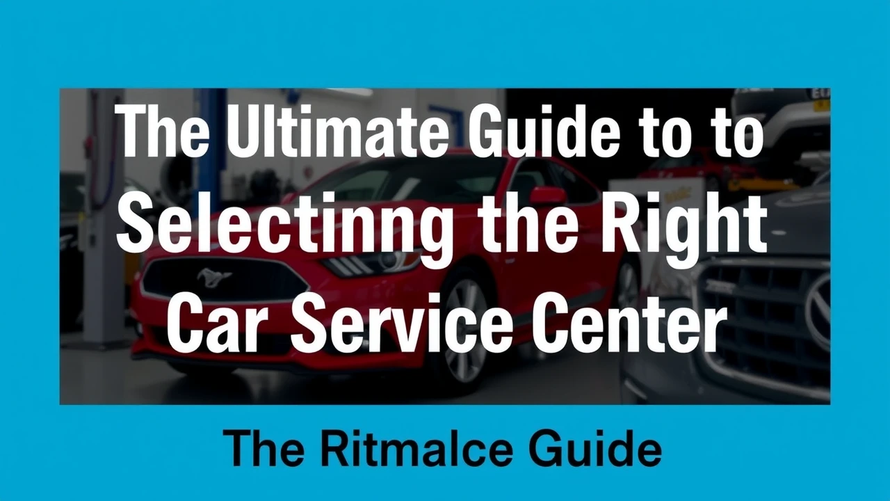 The Ultimate Guide to Selecting the Right Car Service Center