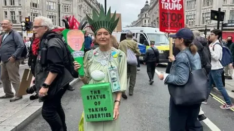 Numerous Activists Converge in Heart of London to Denounce Trump's Second State Visit