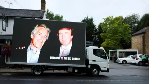Several Detentions Made After Trump and Jeffrey Epstein Pictures Displayed on Windsor Castle