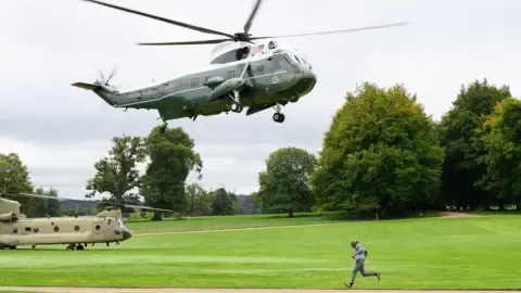 The US President Rerouted and Forced to Change Helicopters En Route to Stansted